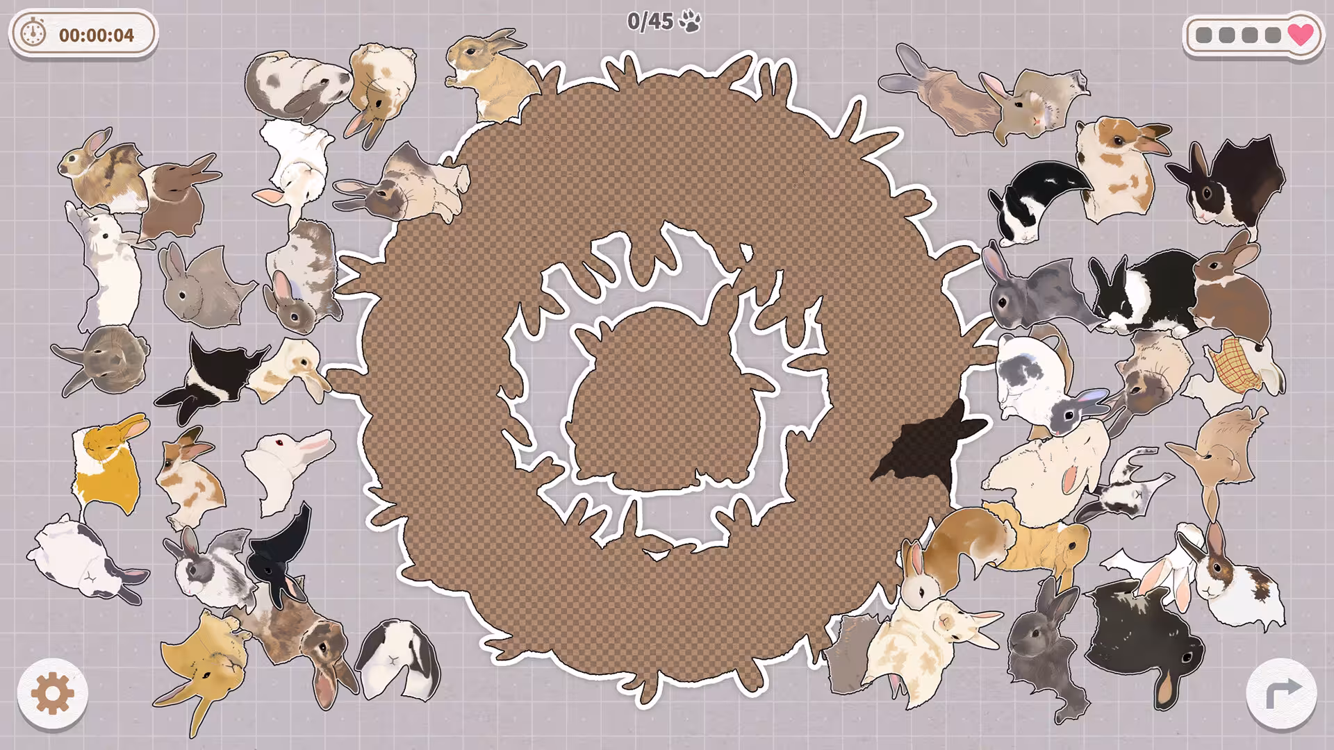 挤在一起的兔兔/Bunnies Huddled Together-4