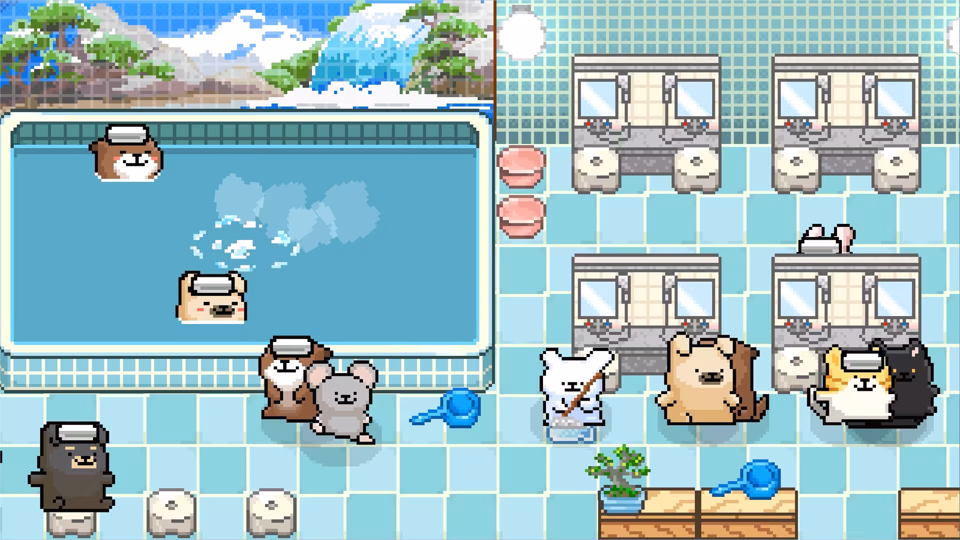 线条小狗：动物温泉/Maltese's Fluffy Onsen-1