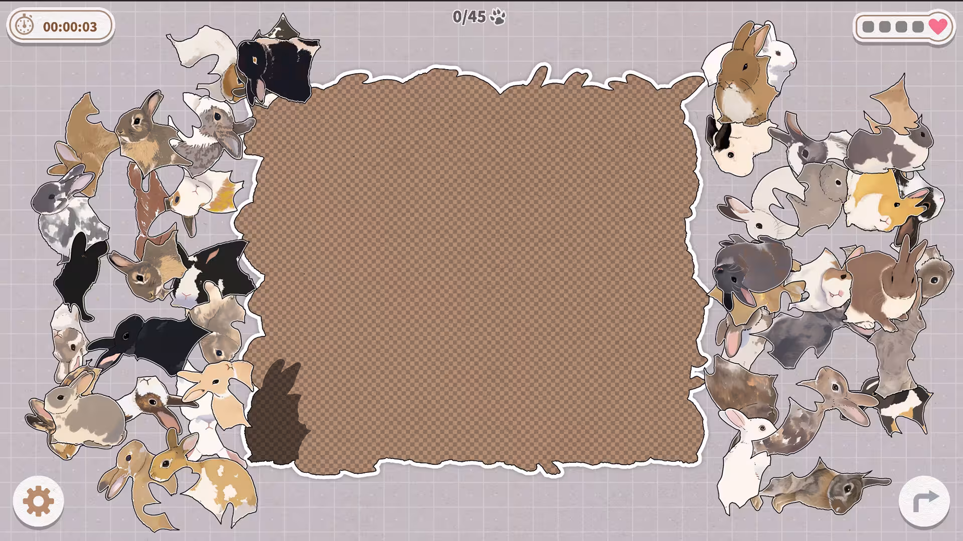 挤在一起的兔兔/Bunnies Huddled Together-6