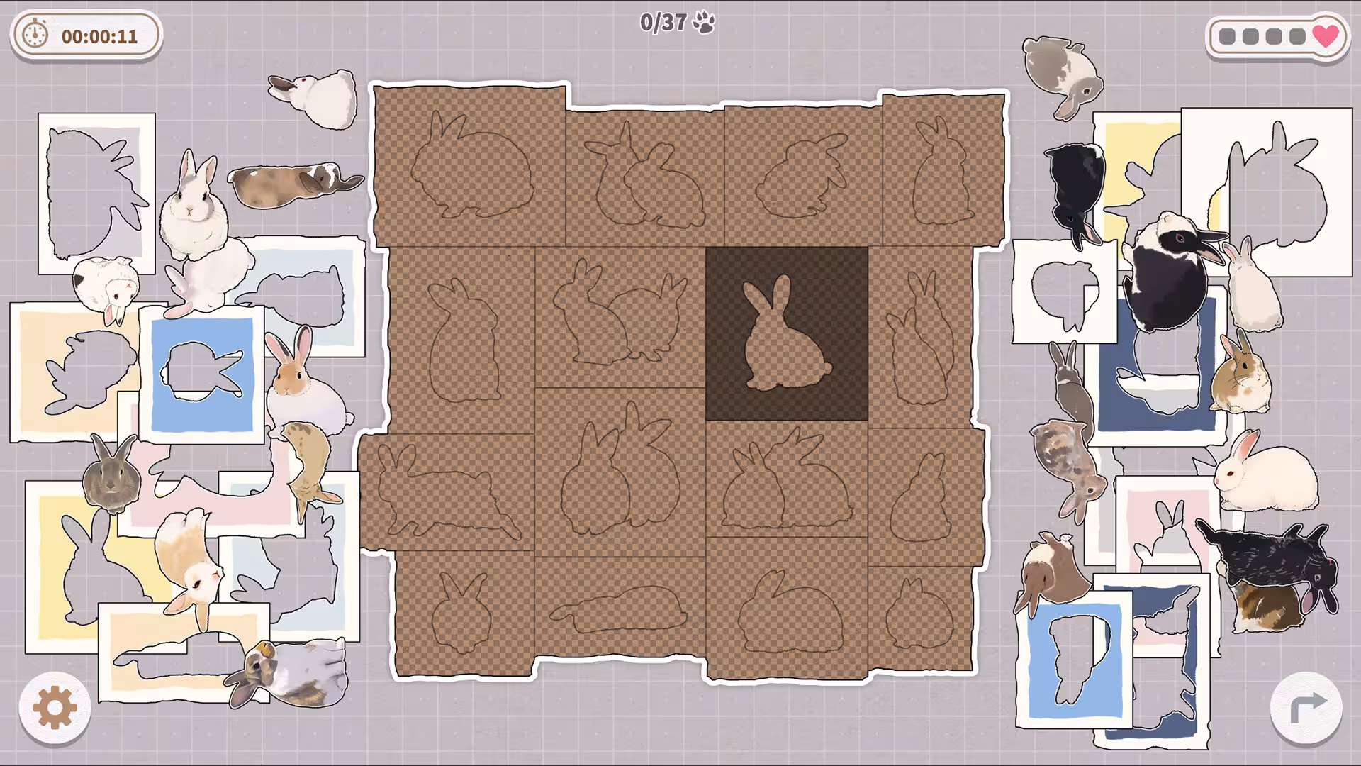 挤在一起的兔兔/Bunnies Huddled Together-5