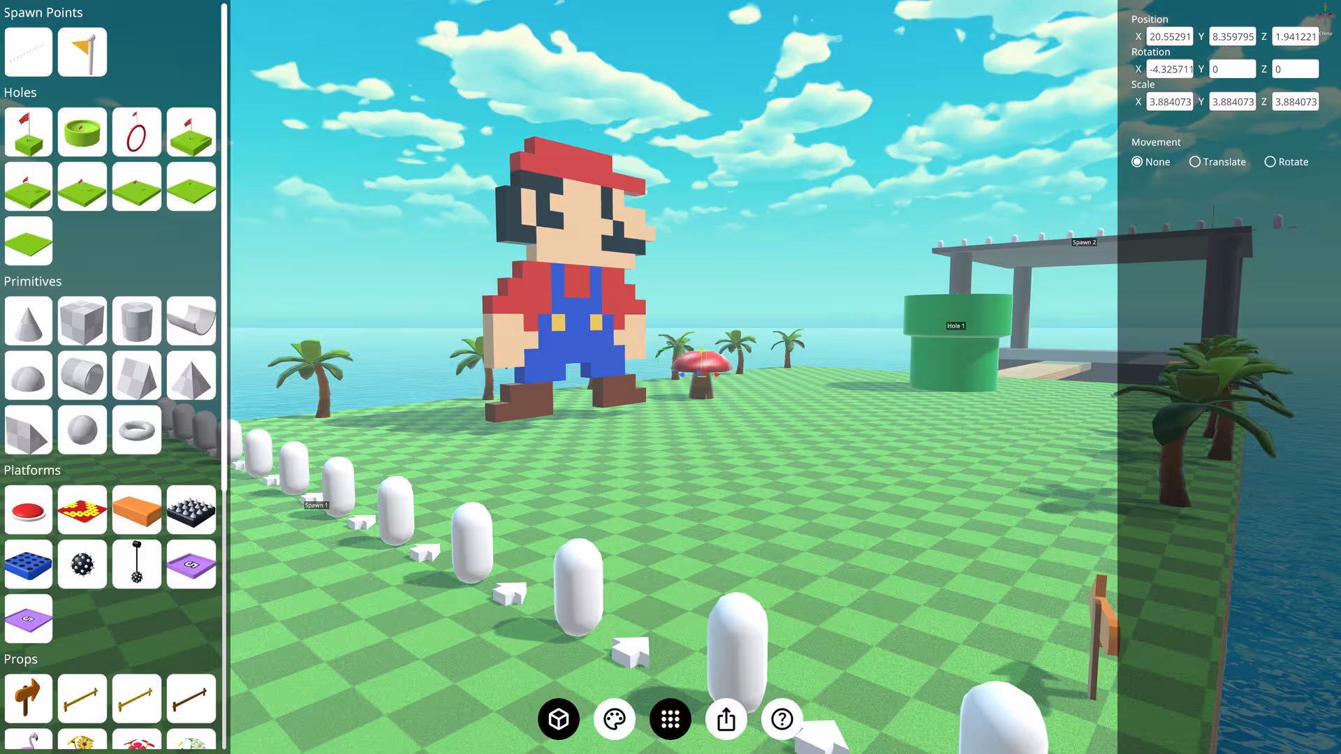 多人平台高尔夫/Multiplayer Platform Golf/支持网络联机-4