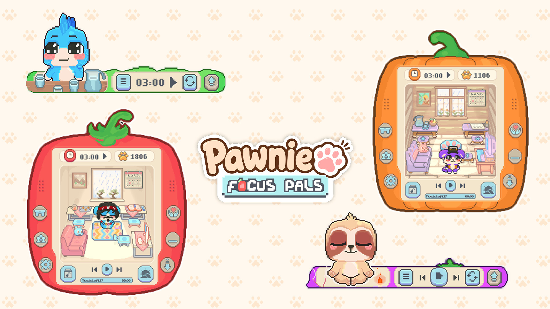 爪爪伙伴：专注时光/Pawnie: Focus Pals-1