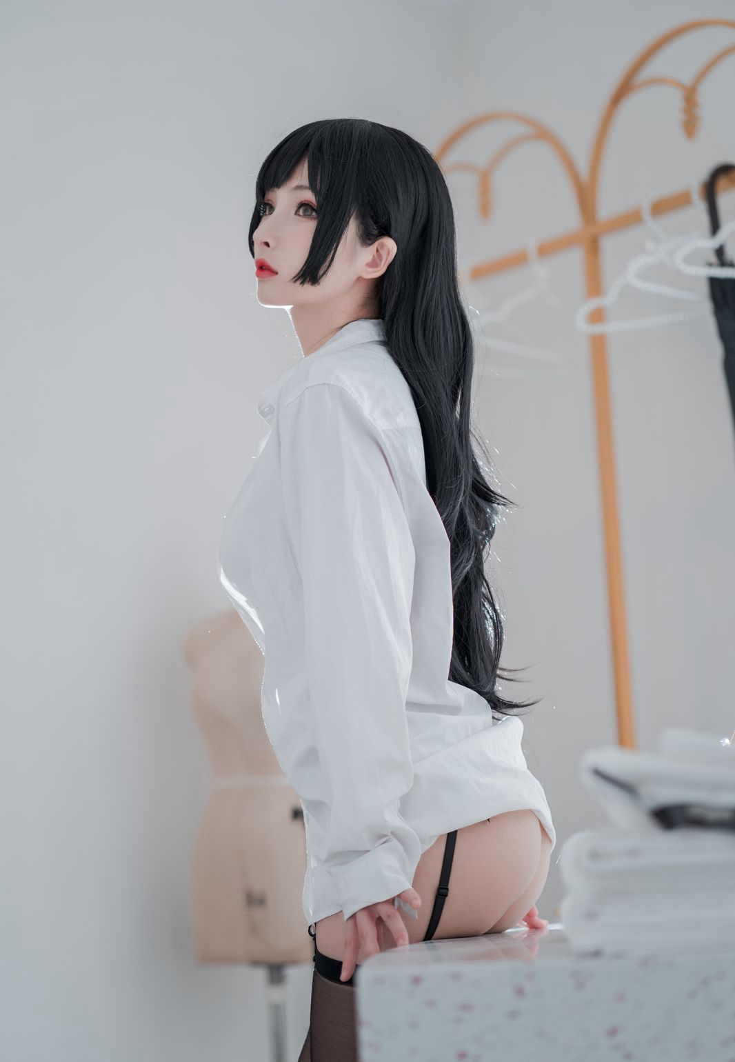 凉凉子cosplay福利黑丝袜美臀吊带情趣	大尺度cos（3/11）