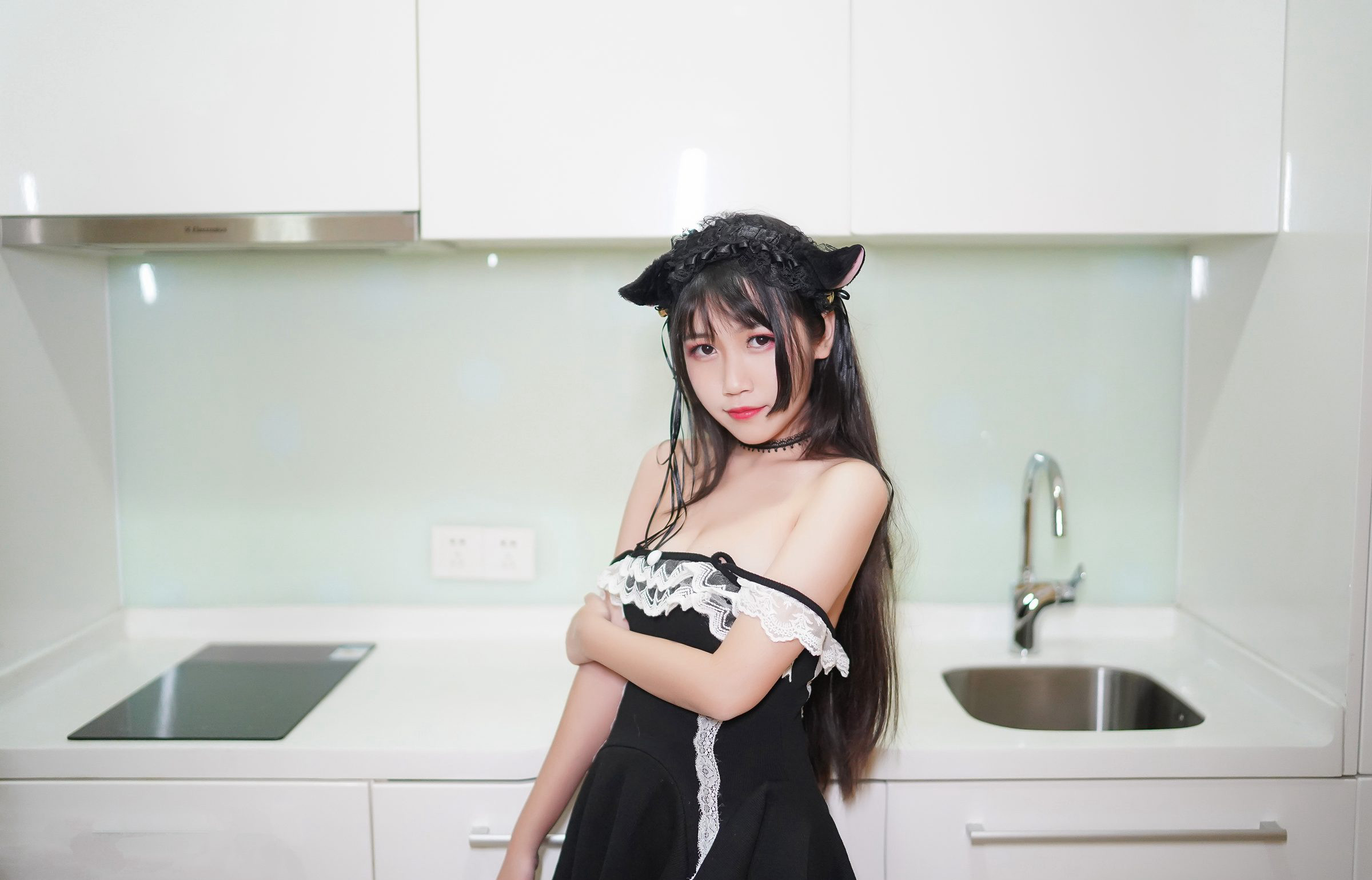 不呆猫cosplay黑丝微胖妹子大尺度写真集（2/16）