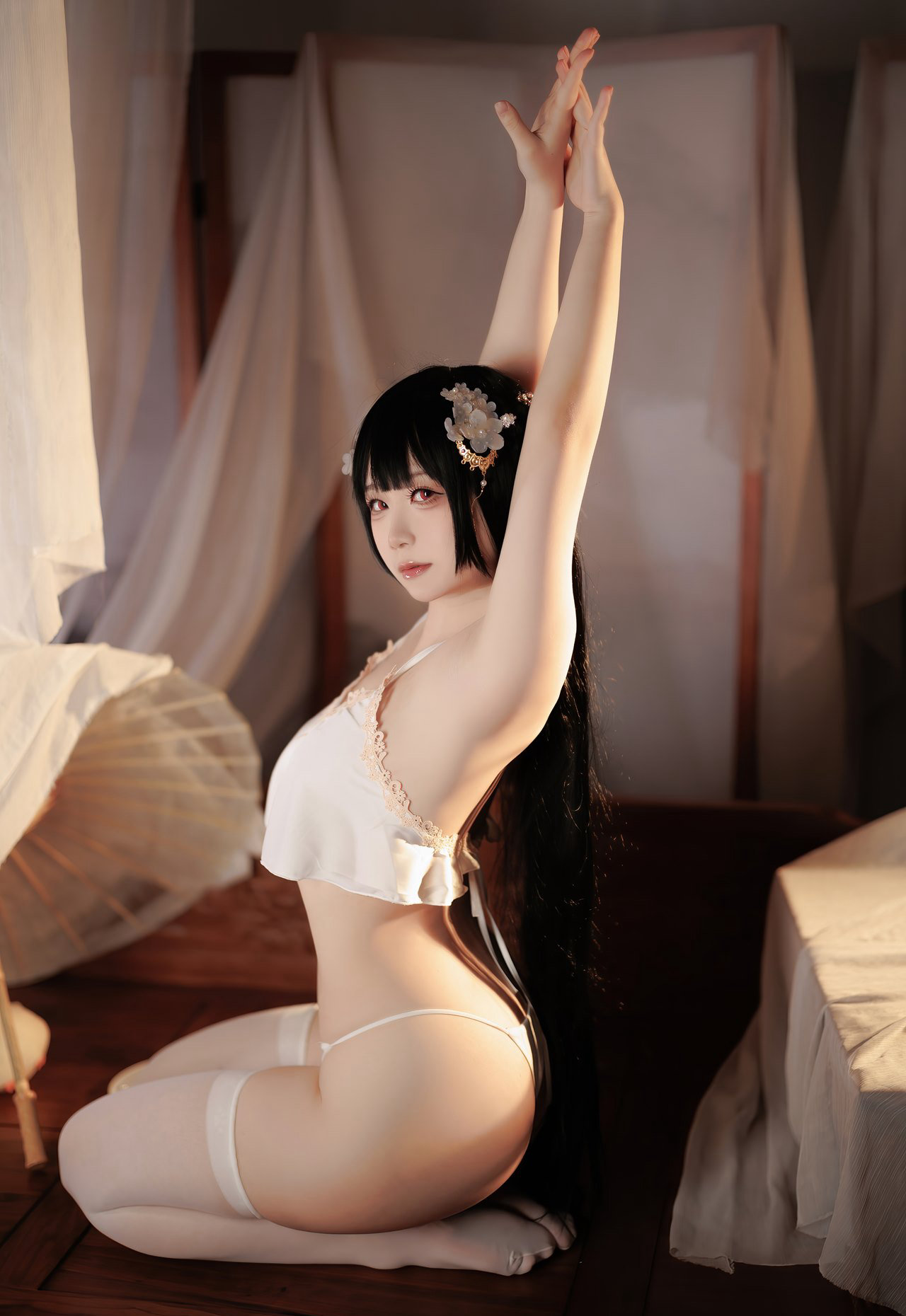 樱落酱2023最新cosplay图集大尺度超污动漫白丝美女（3/17）