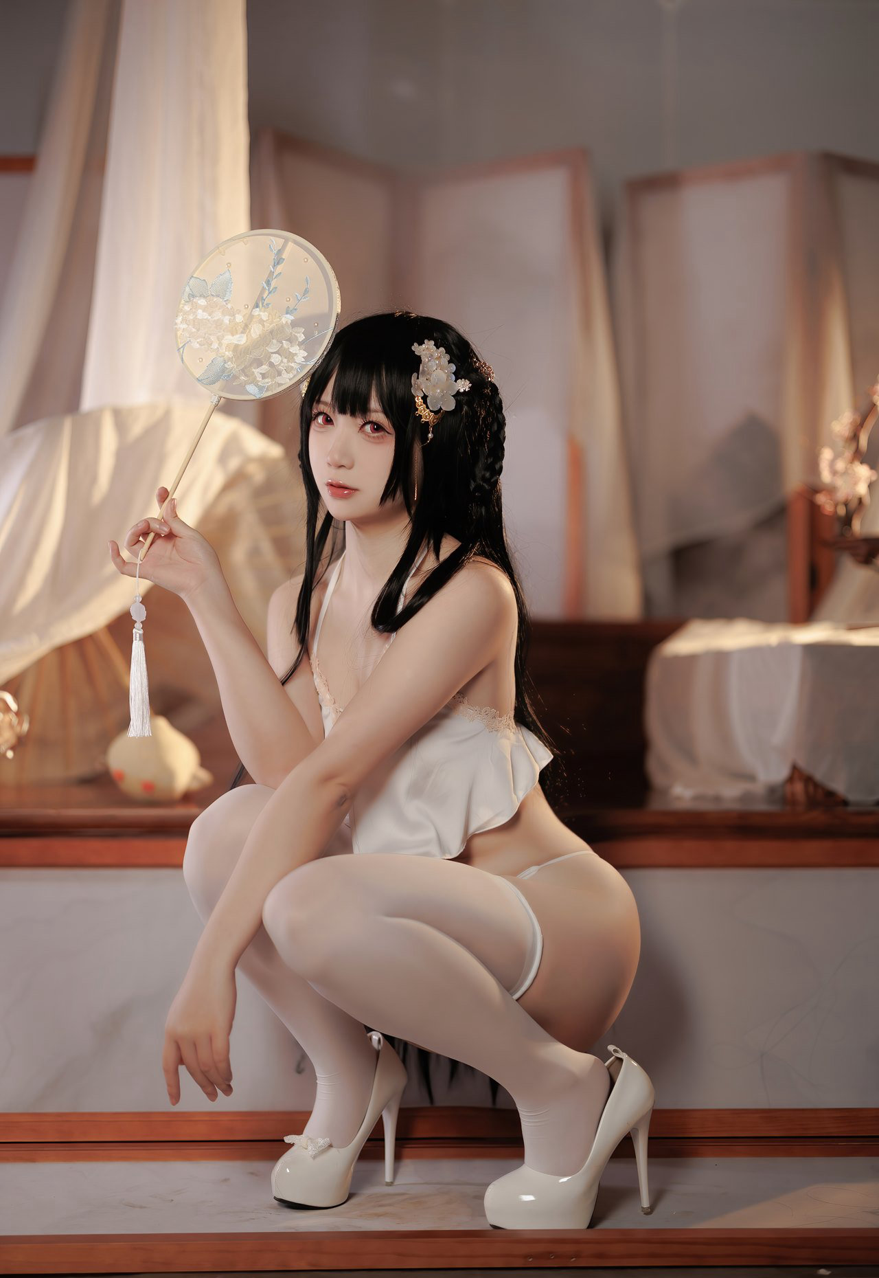 樱落酱2023最新cosplay图集大尺度超污动漫白丝美女（4/17）