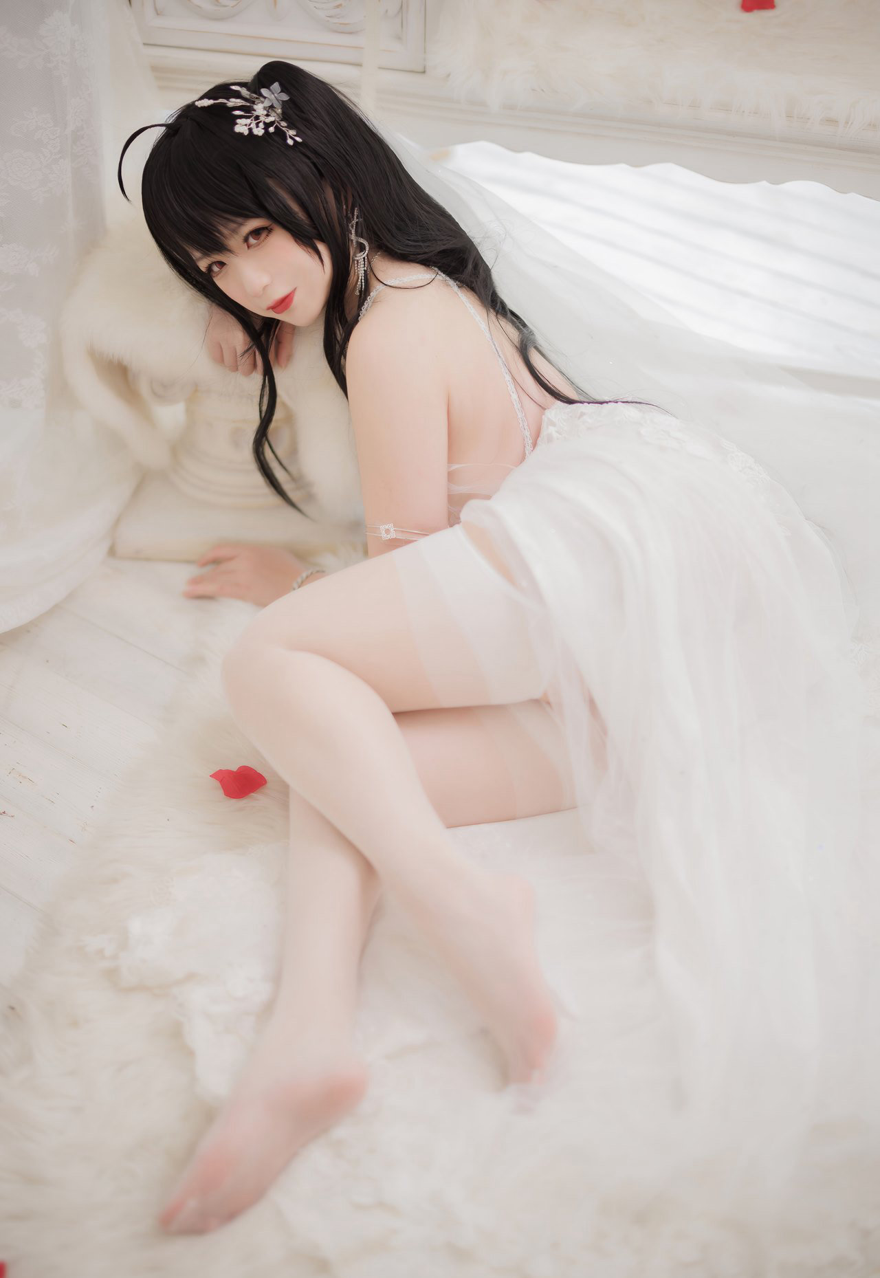 落樱酱白丝玉足丰满大胸高清cosplay嫩白美女大尺度（4/13）